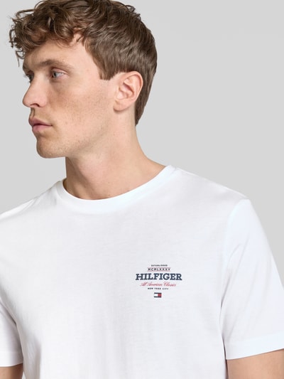 Tommy Hilfiger T-Shirt aus reiner Baumwolle Modell 'ALL AMERICAN' Weiss 3