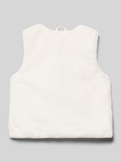 s.Oliver RED LABEL Regular Fit Kunstfellweste mit Hakenverschluss Offwhite 3