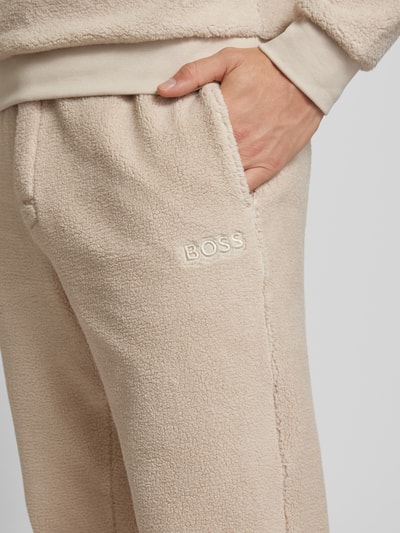 BOSS Regular Fit Sweatpants mit Strukturmuster Modell 'Contemp' Offwhite 3