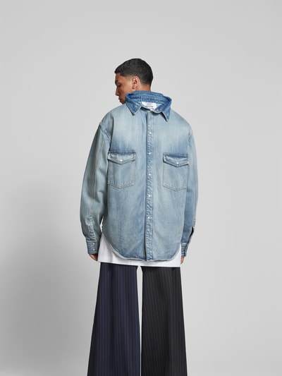 VETEMENTS Freizeithemd mit Brusttaschen Jeansblau 5