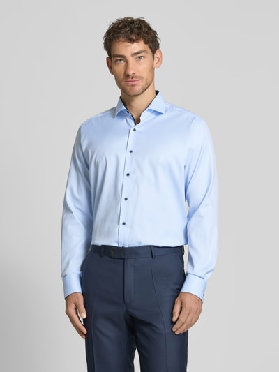 ETERNA Modern fit zakelijk overhemd met haaikraag Bleu - 4