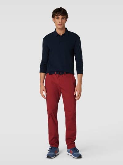 MCNEAL Slim Fit Chino mit Gürtel Rot 1