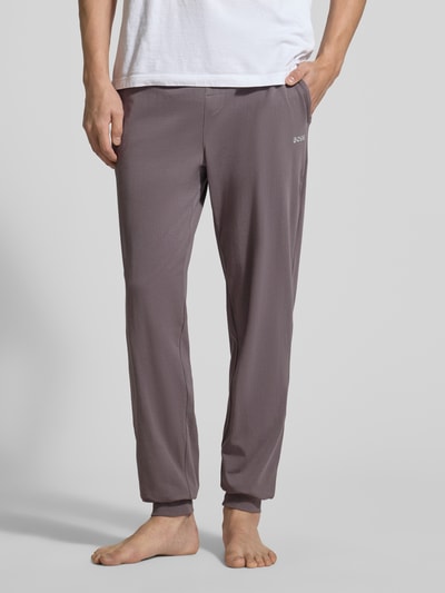 BOSS Regular Fit Sweatpants aus Baumwoll-Mix Taupe 4
