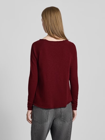 American Vintage Longsleeve mit U-Boot-Ausschnitt Modell 'SONOMA' Bordeaux 5