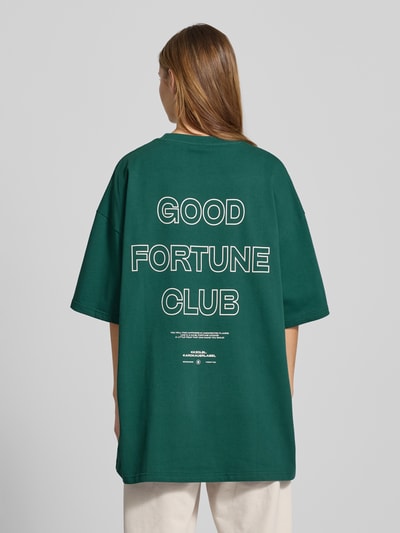 Karo Kauer Oversized T-shirt met motief- en statementprint Donkergroen - 5