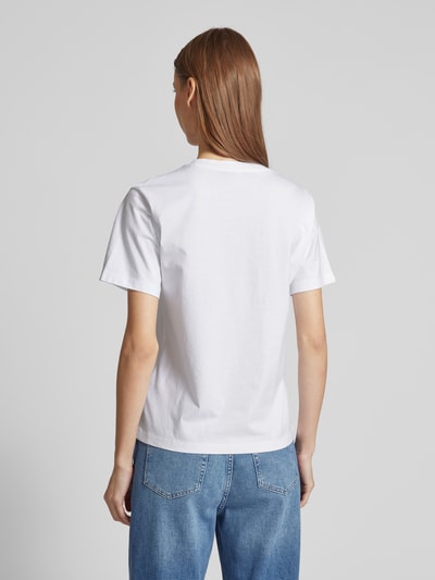 Emporio Armani T-Shirt mit Label-Print Weiss 5