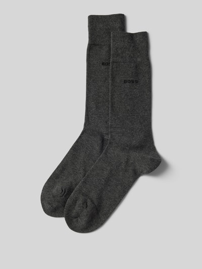 BOSS Socken mit Label-Print im 2er-Pack Mittelgrau 1