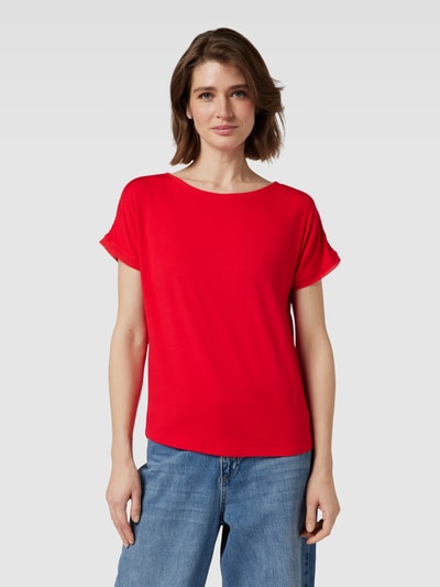 More & More T-shirt met boothals Rood - 4