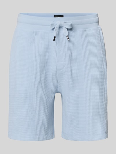 BOSS Regular Fit Shorts mit Waffelstruktur Modell 'STRUCTURE' Hellblau 2