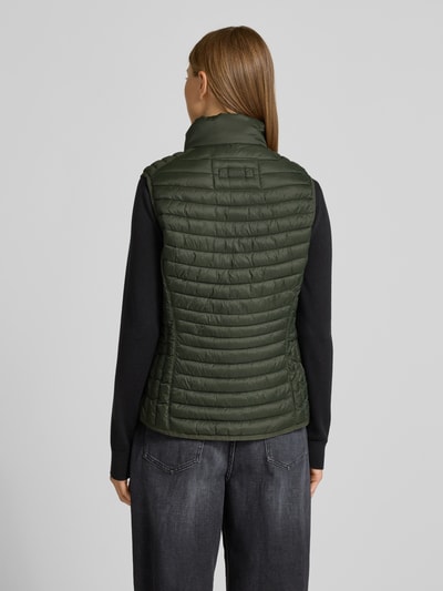 camel active Kamizelka pikowana o kroju regular fit z naszywką z logo Zielony 5