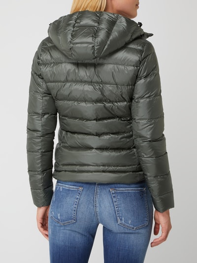 Blauer Usa Daunenjacke mit Kapuze  Oliv 5