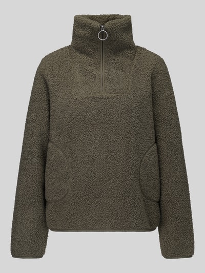 VERO MODA Sweatjacke mit hohem Stehkragen Oliv 2