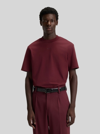HUGO Relaxed Fit T-Shirt aus reiner Baumwolle Modell 'DAPOLINO' Bordeaux 4