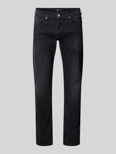Replay Straight Leg Jeans im 5-Pocket-Design Modell 'GROVER' Anthrazit 2