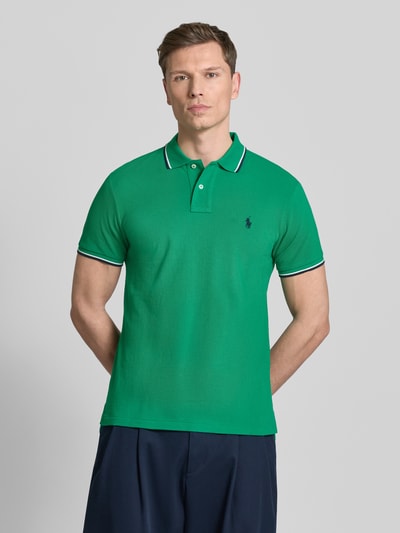 Polo Ralph Lauren Slim Fit Poloshirt aus reiner Baumwolle Gruen 4