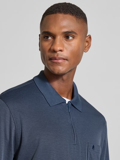 RAGMAN Koszulka polo z kieszenią na piersi Jeansowy niebieski 3