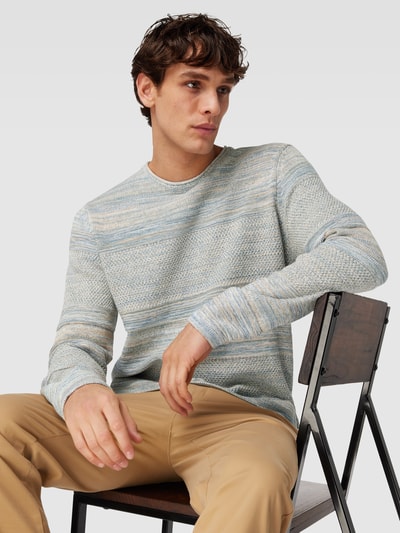 MCNEAL Gebreide pullover met streepmotief Jeansblauw - 3