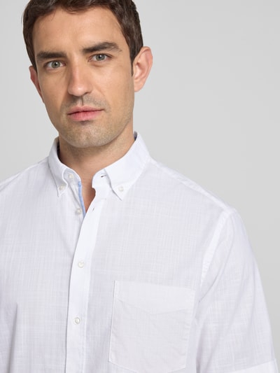 Christian Berg Men Regular Fit Freizeithemd mit Button-Down-Kragen Weiss 3