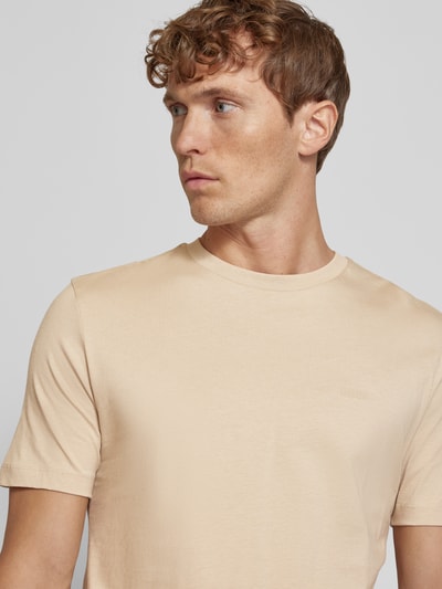 BOSS T-shirt met labelprint, model 'Thompson' Taupe - 3