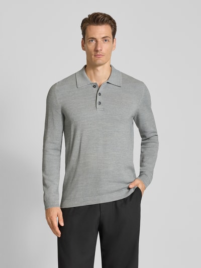 Marc O'Polo Regular Fit Strick-Shirt aus reiner Baumwolle Hellgrau 4