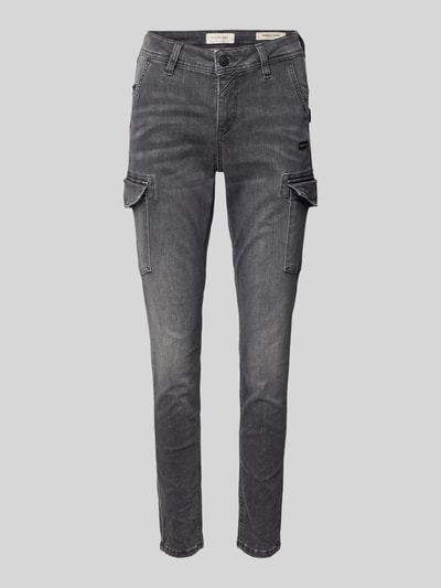 Gang Slim fit jeans met cargozakken, model 'AMELIE' Donkergrijs - 1