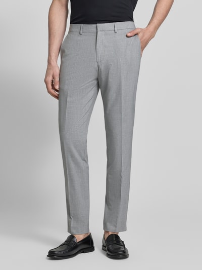 s.Oliver BLACK LABEL Slim Fit Anzughose mit Hahnentritt-Muster Modell 's.O ULTIMATE' Hellgrau 4
