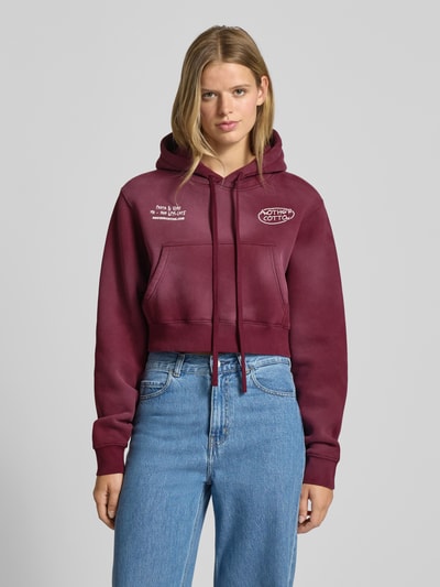 ANOTHER COTTON LAB Cropped Hoodie mit Kapuze Bordeaux 4
