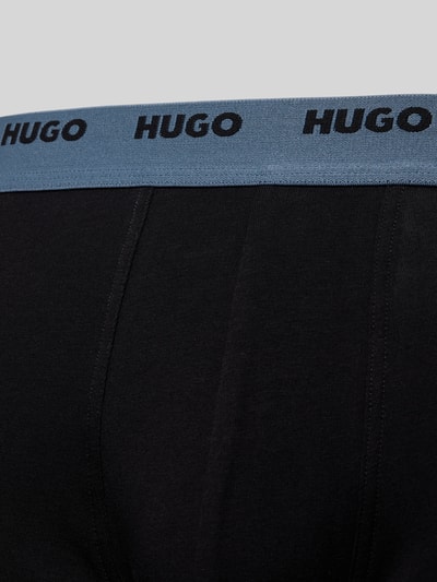 Produktfoto, Trunks aus Baumwoll-Mix im 5er-Pack Modell 'FIVE PACK' von HUGO, Optik: Unifarben, Passform: Skinny-Fit, Label-Schriftzug am elastischen Bund, Material: Baumwoll-Mix