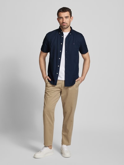 Tommy Hilfiger Regular fit vrijetijdsoverhemd met button-downkraag, model 'FLEX' Marineblauw - 1