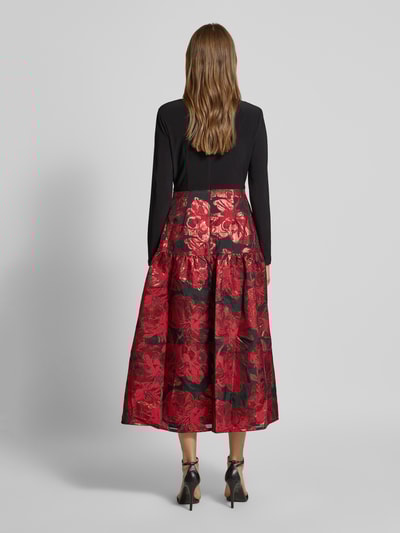 Adrianna Papell Avondjurk met 2-in-1-look. Rood - 5