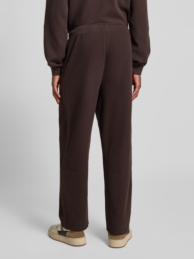 American Vintage Sweathose mit Strukturmuster Modell 'TOFFY' Dunkelbraun 5