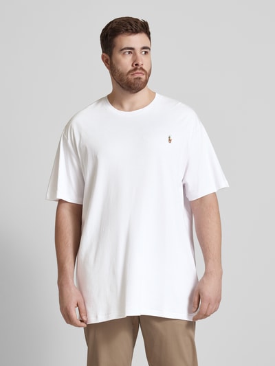 Polo Ralph Lauren Big & Tall PLUS SIZE T-shirt met labeldetail Wit - 4