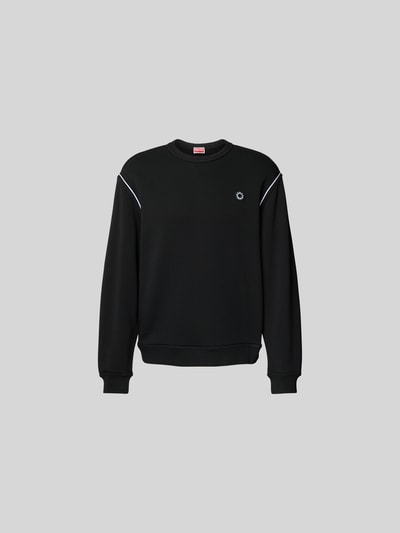 Produktfoto, Sweatshirt aus reiner Baumwolle von Kenzo in Schwarz mit Rundhalsausschnitt, lockerem Schnitt, Label-Detail, elastische Abschlüsse.