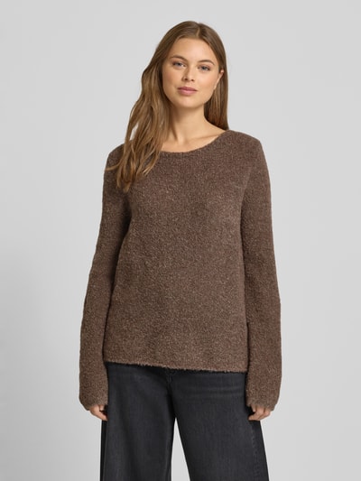 Marc O'Polo Regular Fit Strickpullover aus Schurwoll-Mix mit Alpaka-Anteil Dunkelbraun 4