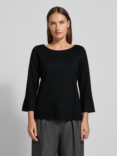 s.Oliver BLACK LABEL Bluzka z długim rękawem o kroju relaxed fit z mieszanki wiskozy Czarny 4