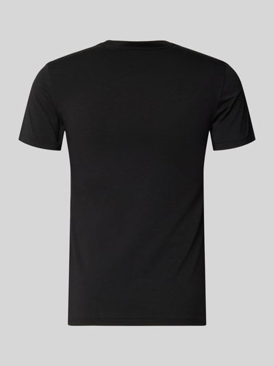 Produktfoto, T-shirt mit Logo-Stitching im 2er-Pack van Polo Ralph Lauren, zwart, recht model, katoenmix, ronde hals, gladde textuur, Heren