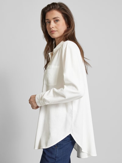 Vero Moda Blouse van een mix van viscose en linnen in effen design Wit - 3