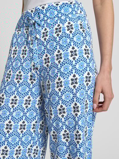 Christian Berg Woman Straight leg culotte met tunnelkoord Koningsblauw - 3