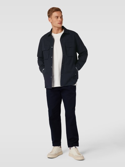 ARMANI EXCHANGE Overhemdjack met labeldetails, model 'Tech Tonal' Donkerblauw - 1