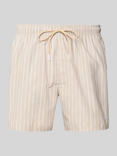 BOSS Badeshorts aus schnell trocknendem Material Sand 1