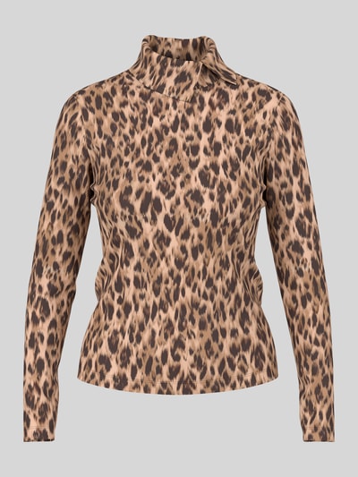 Marc Cain Shirt met lange mouwen van katoenmix Middenbruin - 2
