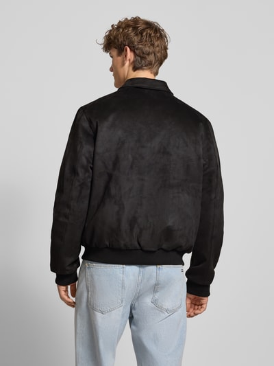 KARL KANI Jack in leerlook met labelstitching Zwart - 5