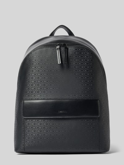 CK Calvin Klein Rucksack mit Label-Applikation Modell 'CK SLEEK' Metallic Black 2