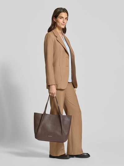 Marc O'Polo Shopper van echt runderleer, model 'BELLI' Donkerbruin - 1