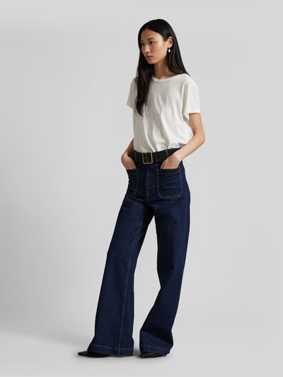 Polo Ralph Lauren Wide Leg Jeans aus Baumwoll-Mix Dunkelblau 1