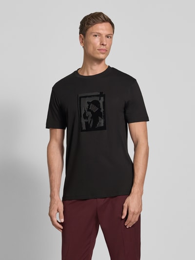 ARMANI EXCHANGE T-shirt z nadrukowanym motywem Czarny 4