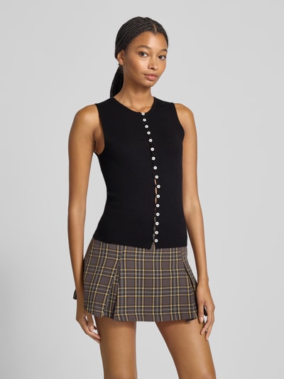 Gina Tricot Weste in Strick-Optik Black 4