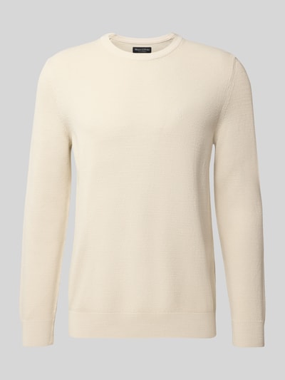 Produktfoto, Regular Fit Pullover aus reiner Baumwolle von Marc O'Polo, sweter z bawełny w kolorze kremowym, gładka faktura