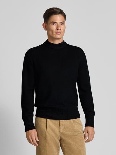 SELECTED HOMME Relaxed Fit Strickpullover aus Woll-Kaschmir-Mix Modell 'Calle' Black 4