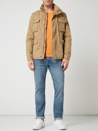 Superdry Fieldjack met logo-badge, model 'Rookie' Beige - 1